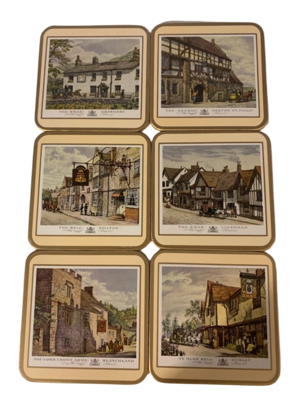 Pimpernel Traditional English Inns Coasters One Size Beige Brown